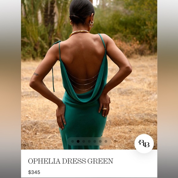 Rat and Boa Green Ophelia Dress, Size Small - Picture 14 of 14